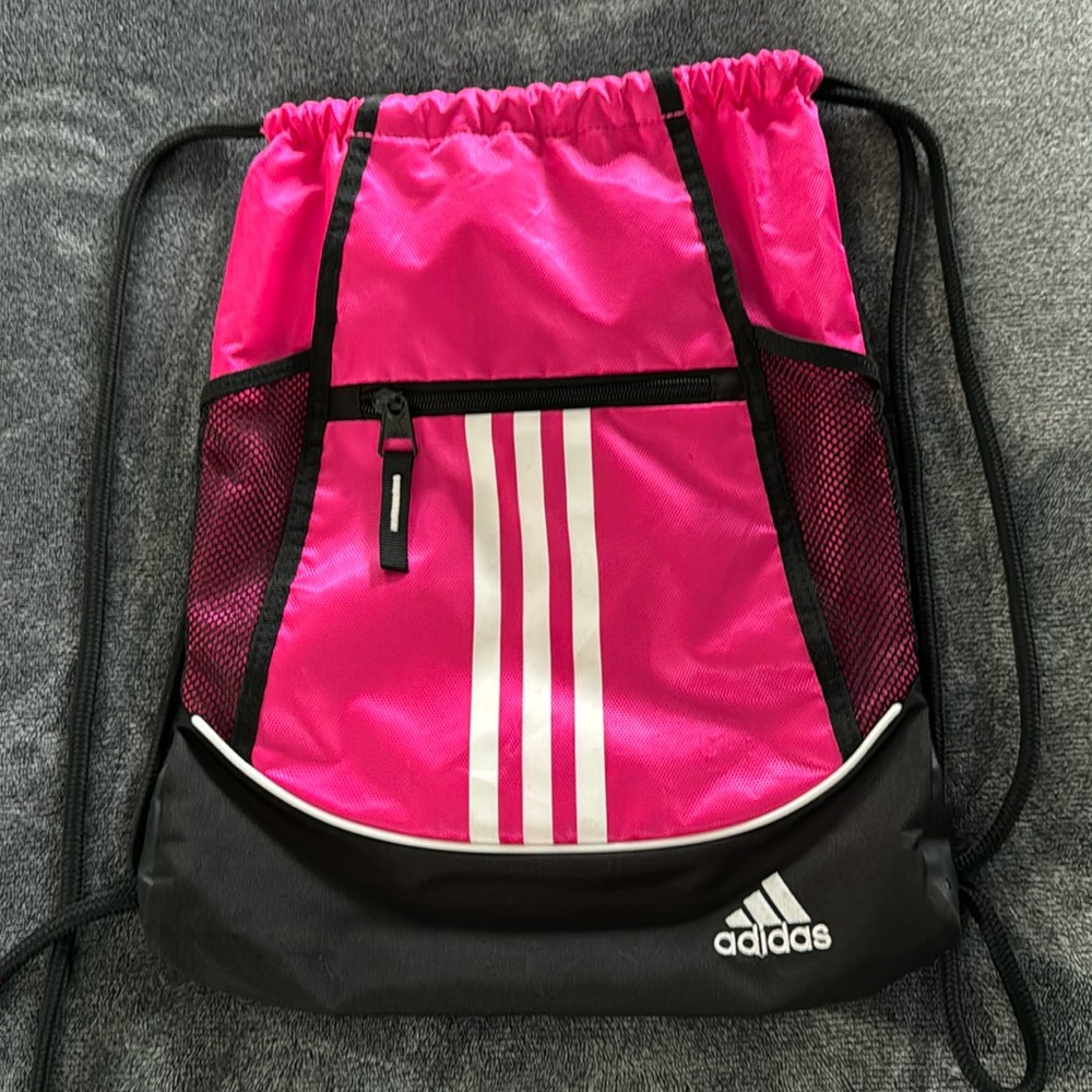 Pink Adidas Sackpack / Drawstring backpack
